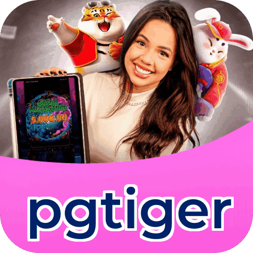 Interface do aplicativo pgtiger mostrando jogos disponíveis no iOS e Android
